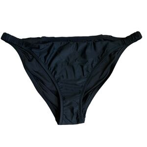 NWT J. Crew Scrunchie Strap Full-coverage Bikini Bottom Black Sz XL